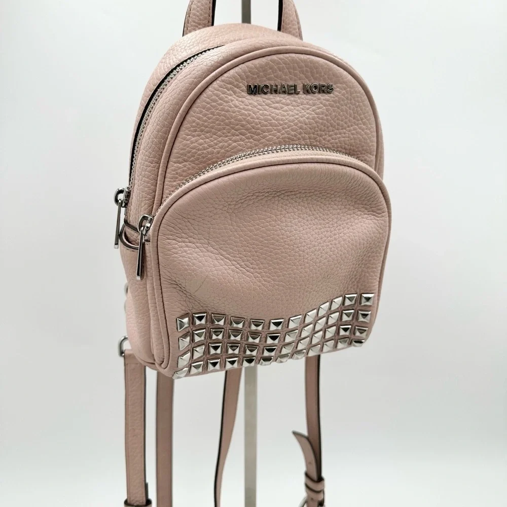 Michael Kors Abbey studded mini backpack, blush